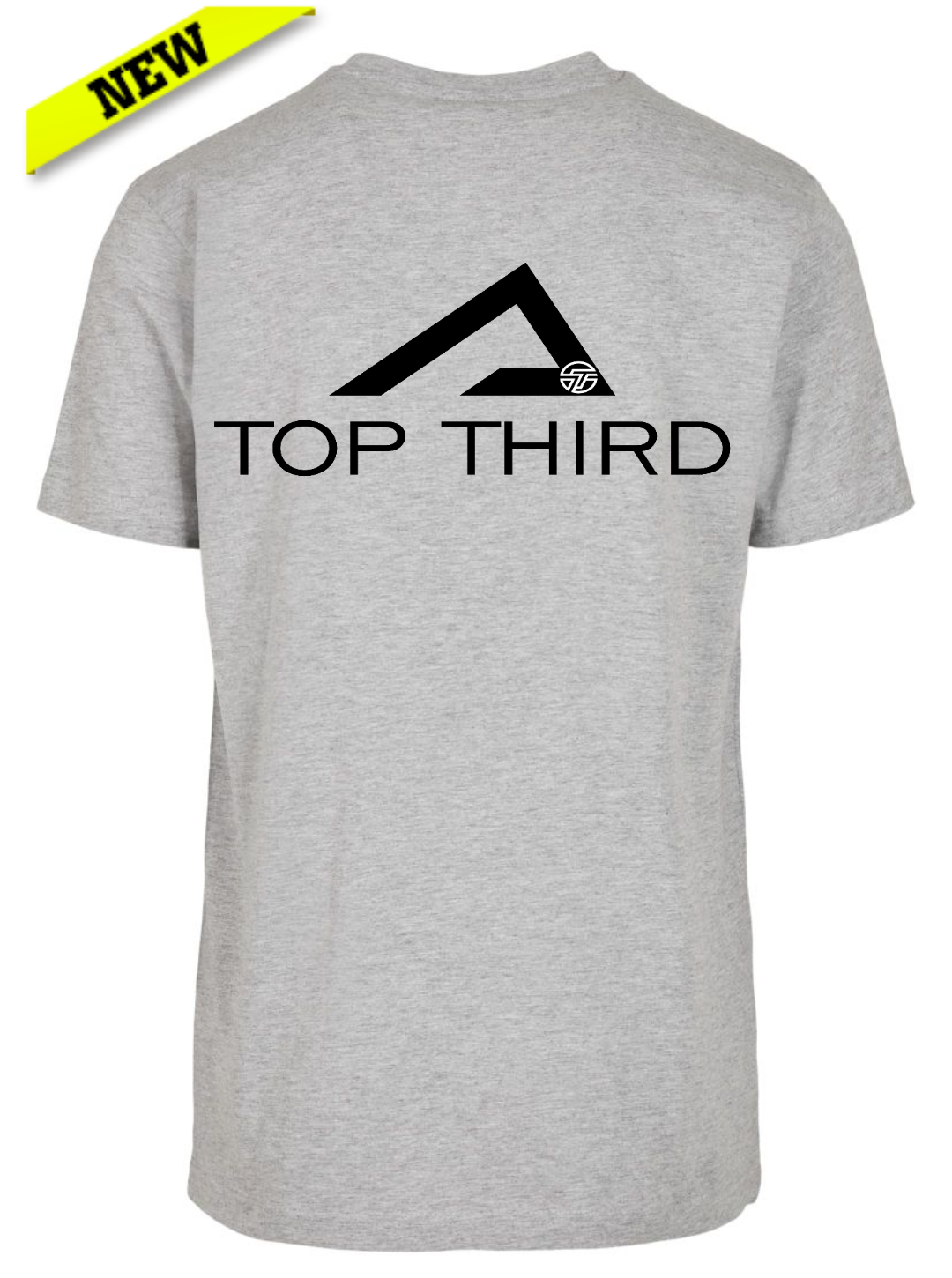 TOP THIRD Over Sized T Shirt Heather Grey with Black Logo